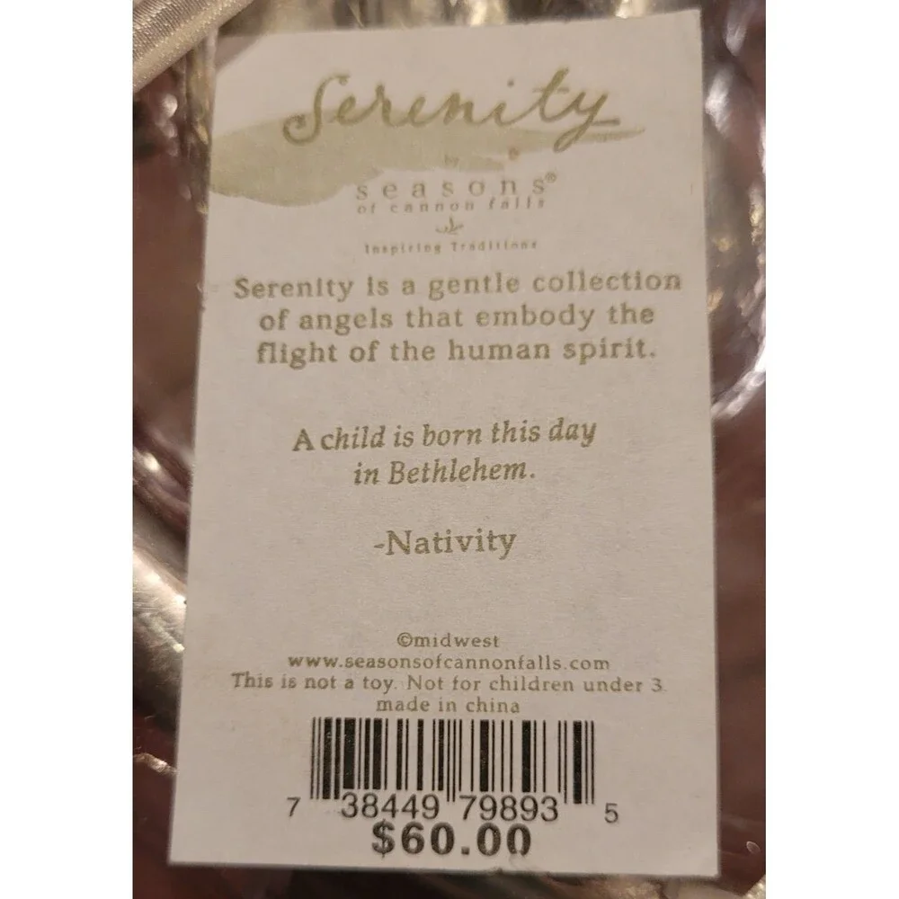 NIP 5-Piece Serenity Silver Pewter Nativity Holy Family By Seasons Cannon Falls